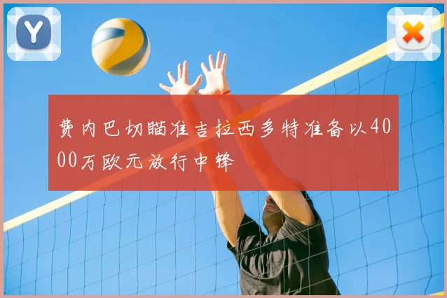 费内巴切瞄准吉拉西多特准备以4000万欧元放行中锋