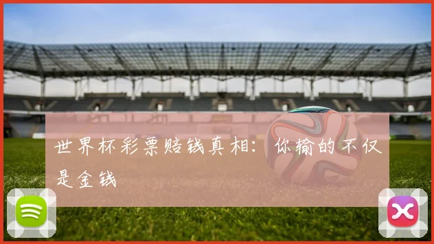 世界杯彩票赔钱真相：你输的不仅是金钱