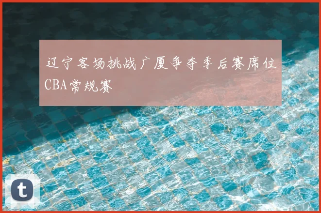 辽宁客场挑战广厦争夺季后赛席位CBA常规赛