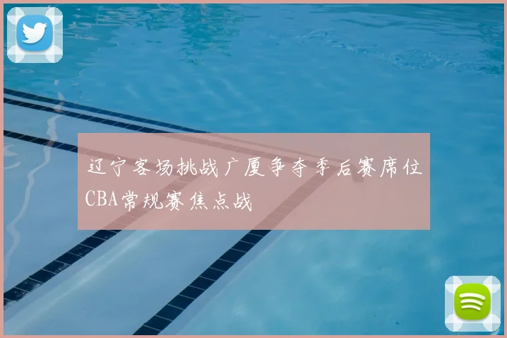 辽宁客场挑战广厦争夺季后赛席位CBA常规赛焦点战